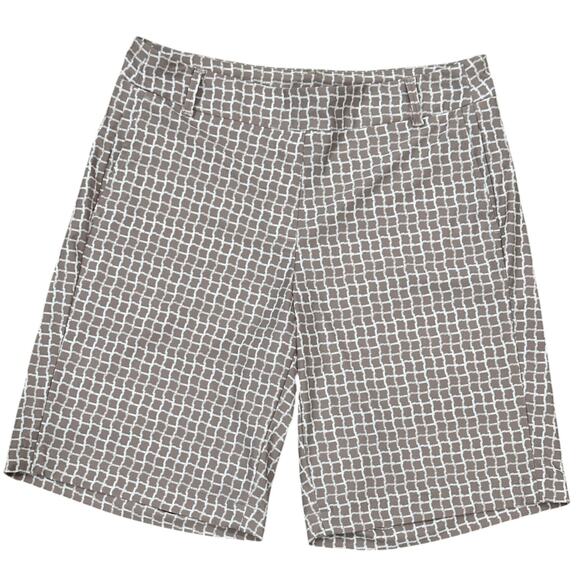 Spanx Sunshine Bermuda 10" Shorts In Bespoke Check Fawn - Picture 2 of 6